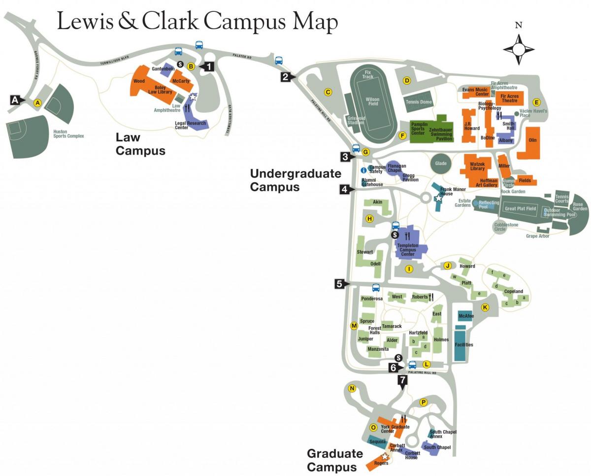 քարտեզ քոլեջի Lewis եւ Քլարքի