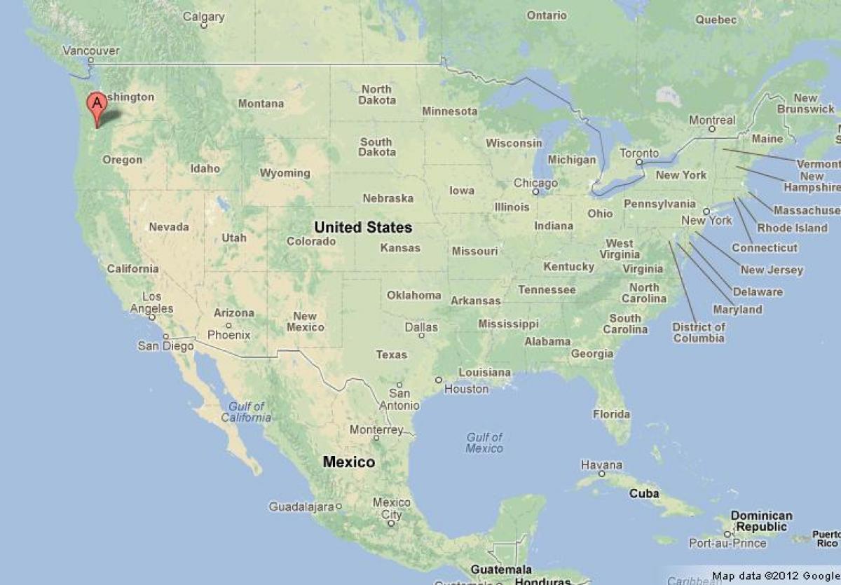 Portland քարտեզի վրա ԱՄՆ-ի