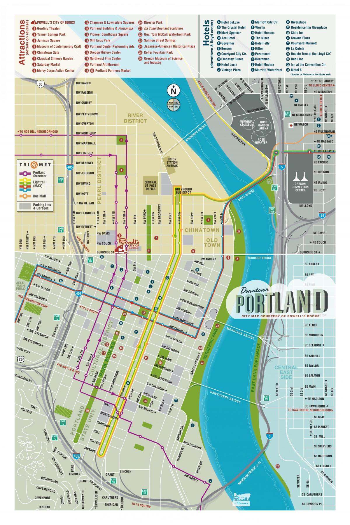 քարտեզ Portland այցելուները