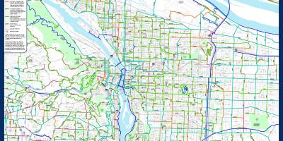 Քարտեզ Portland հեծանիվ