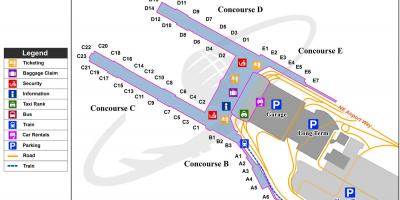 Օդանավակայանը портланд Օրեգոն քարտեզի վրա